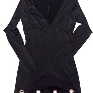 Elegant Moments Black Long Sleeve Dress